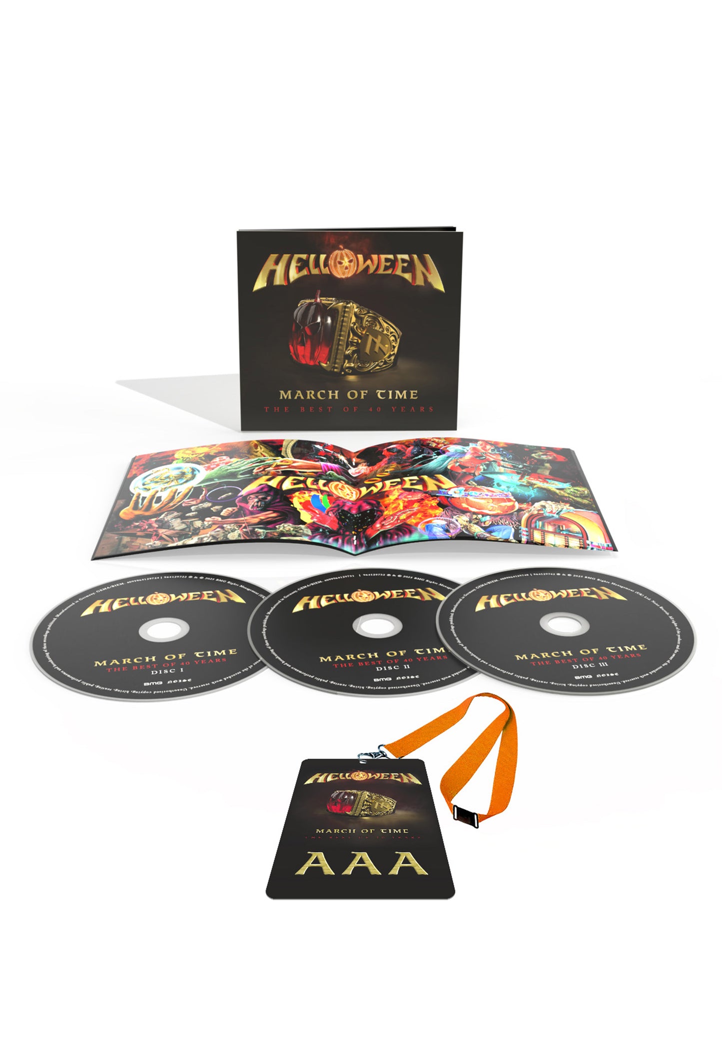 Helloween - March Of Time (The Best Of 40 Years) - 3 Digi CD + Lanyard