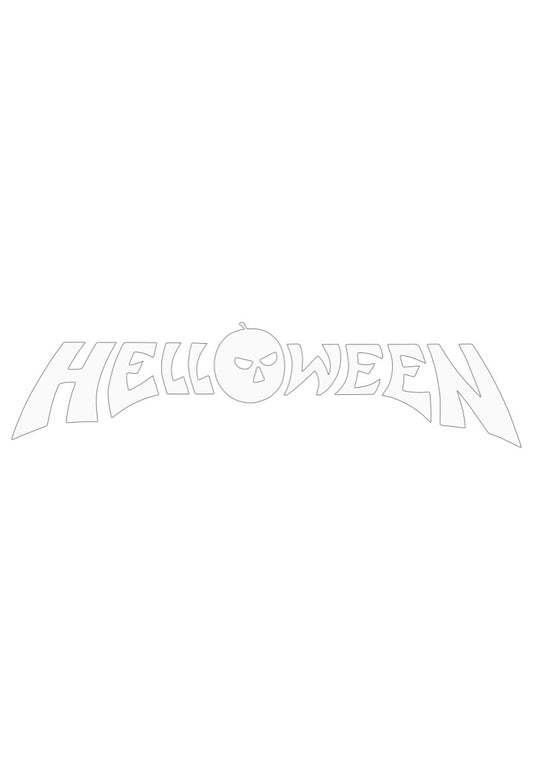 Helloween - Classic Logo White - Autoaufkleber | Neutral-Image
