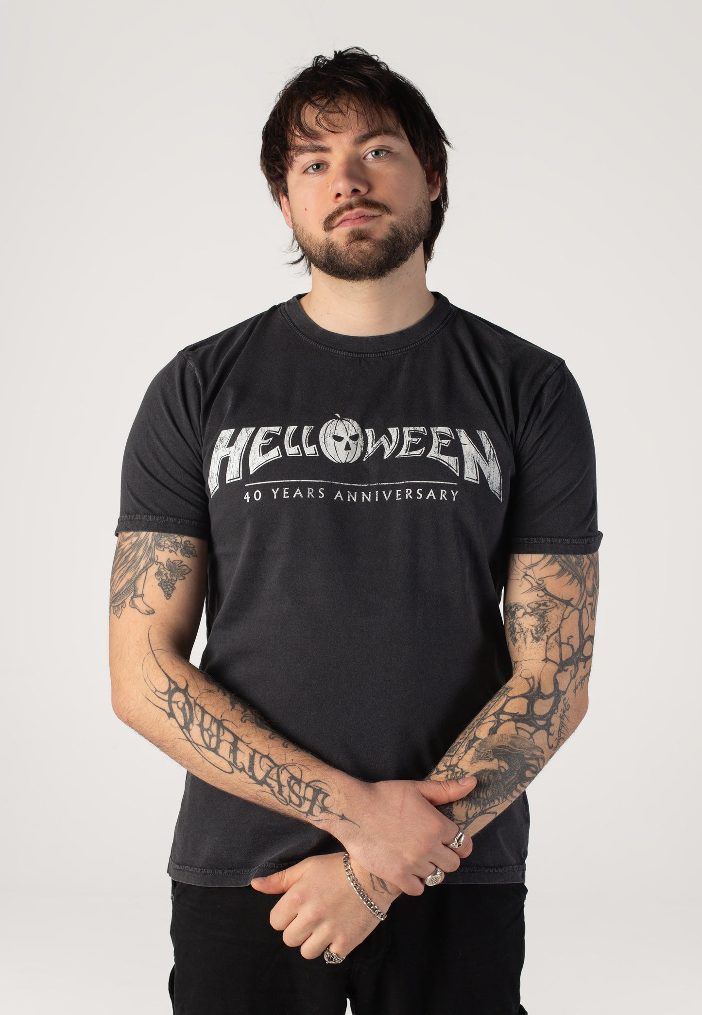 Helloween - Classic Logo Acid Washed - T-Shirt | Men-Image