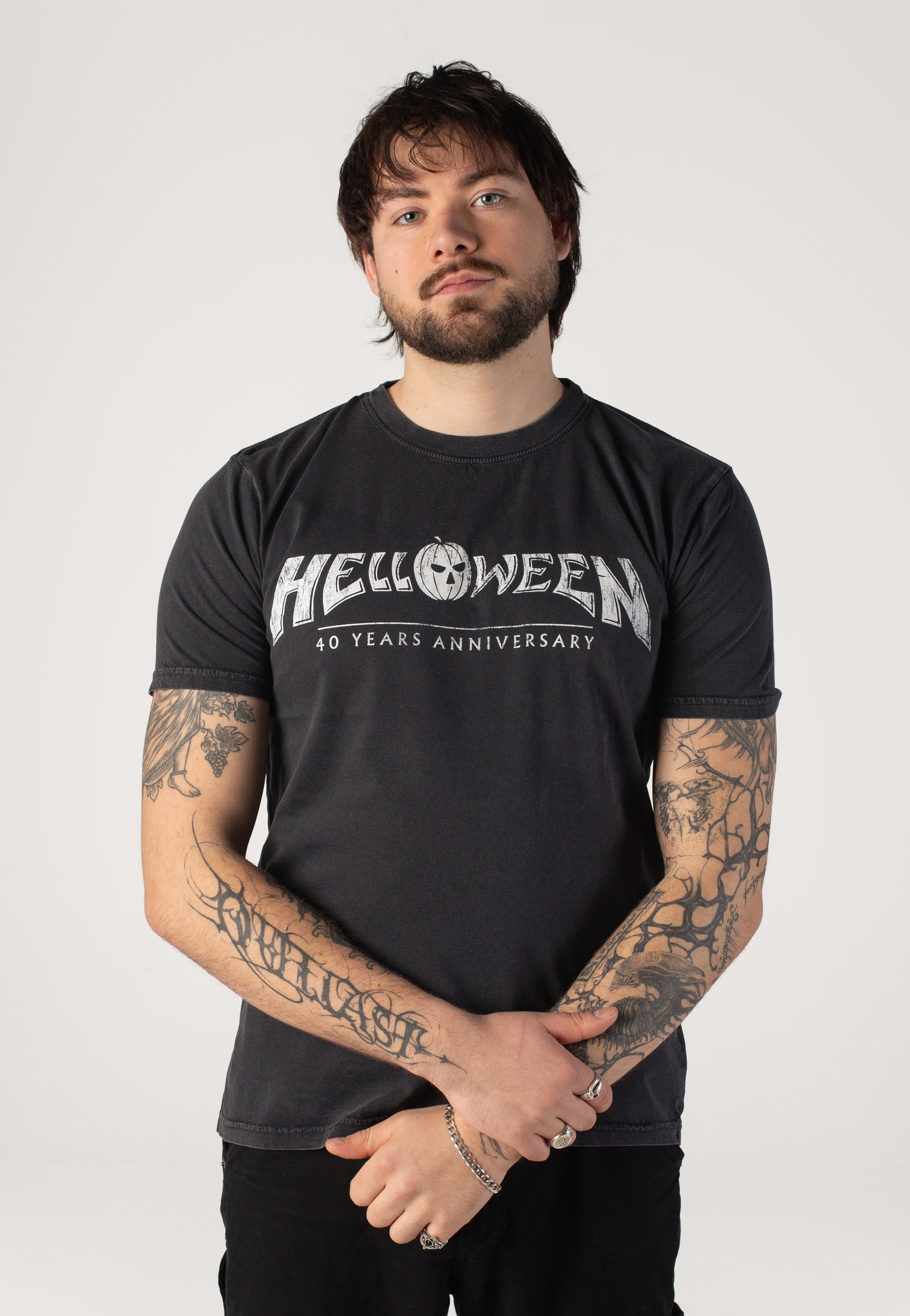Helloween - Classic Logo Acid Washed - T-Shirt | Men-Image