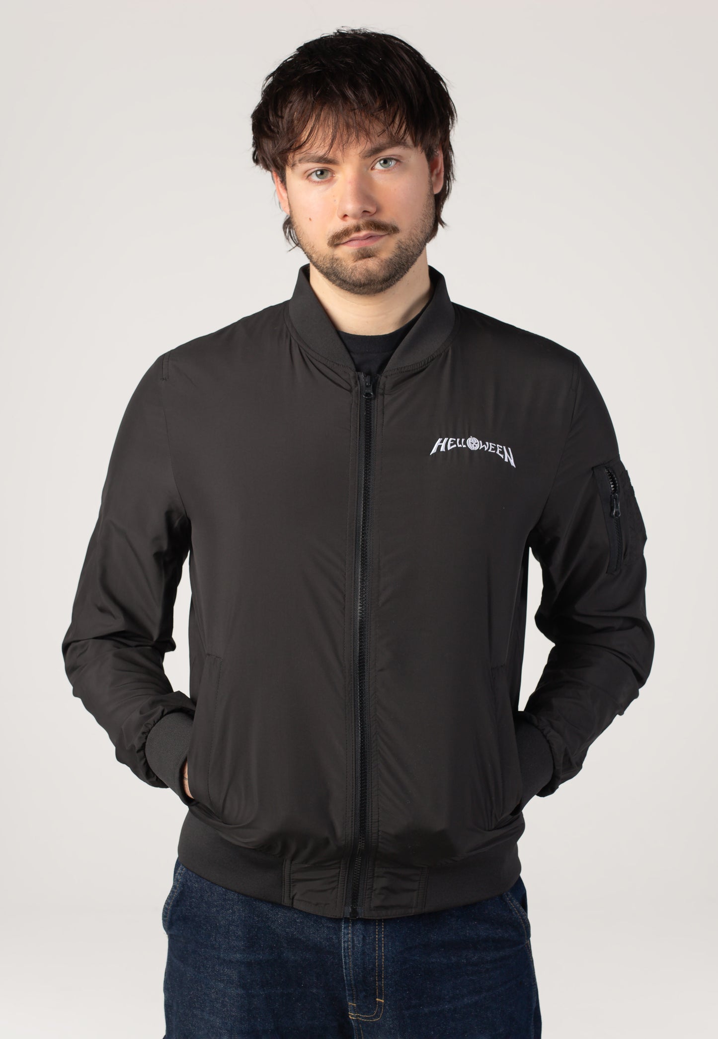 Helloween - Classic Pumpkin Logo Bomber - Jacket | Men-Image