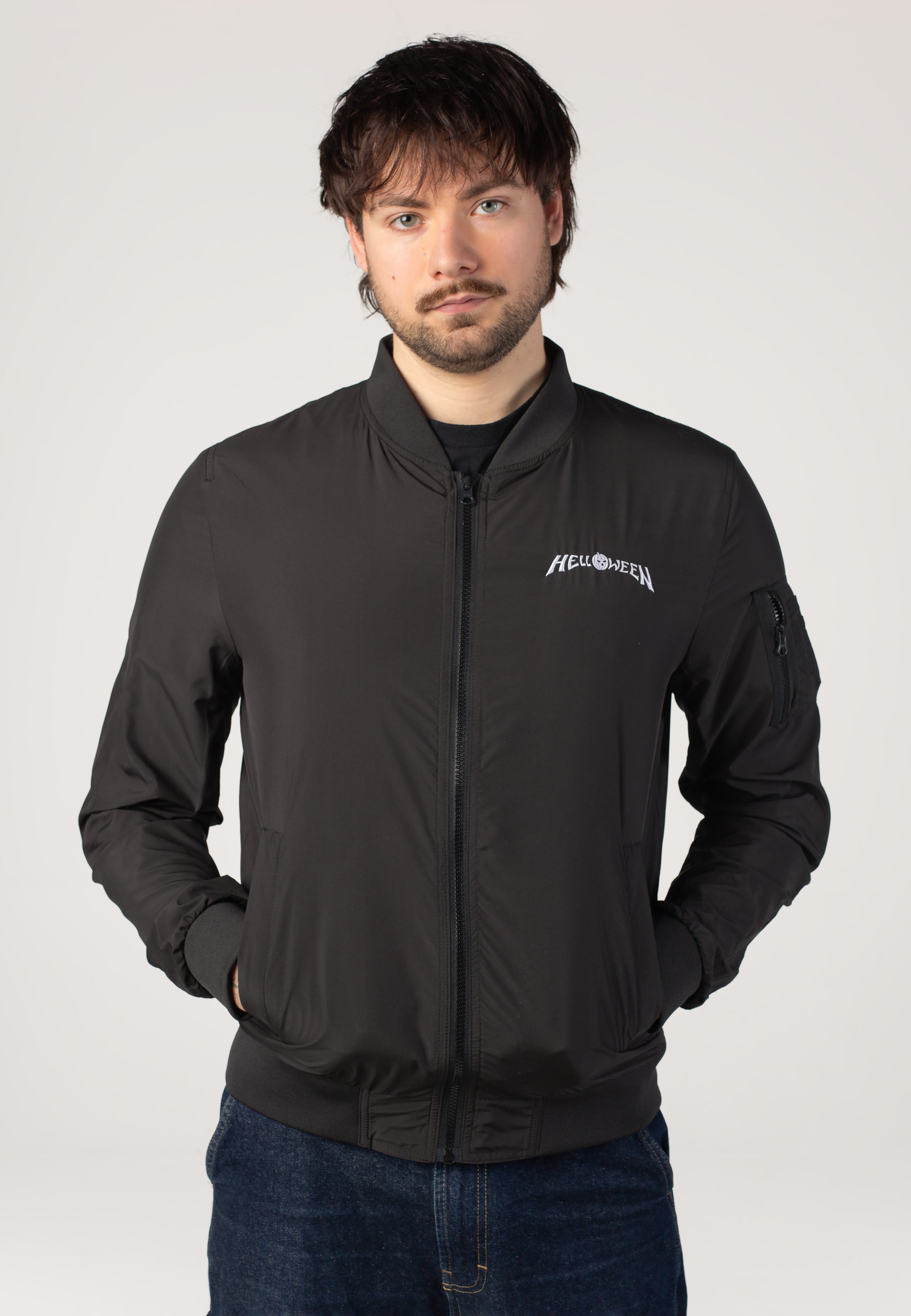 Helloween - Classic Pumpkin Logo Bomber - Jacket | Men-Image