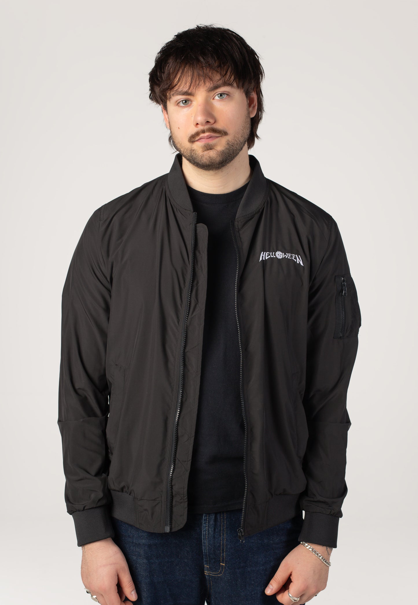 Helloween - Classic Pumpkin Logo Bomber - Jacket | Men-Image