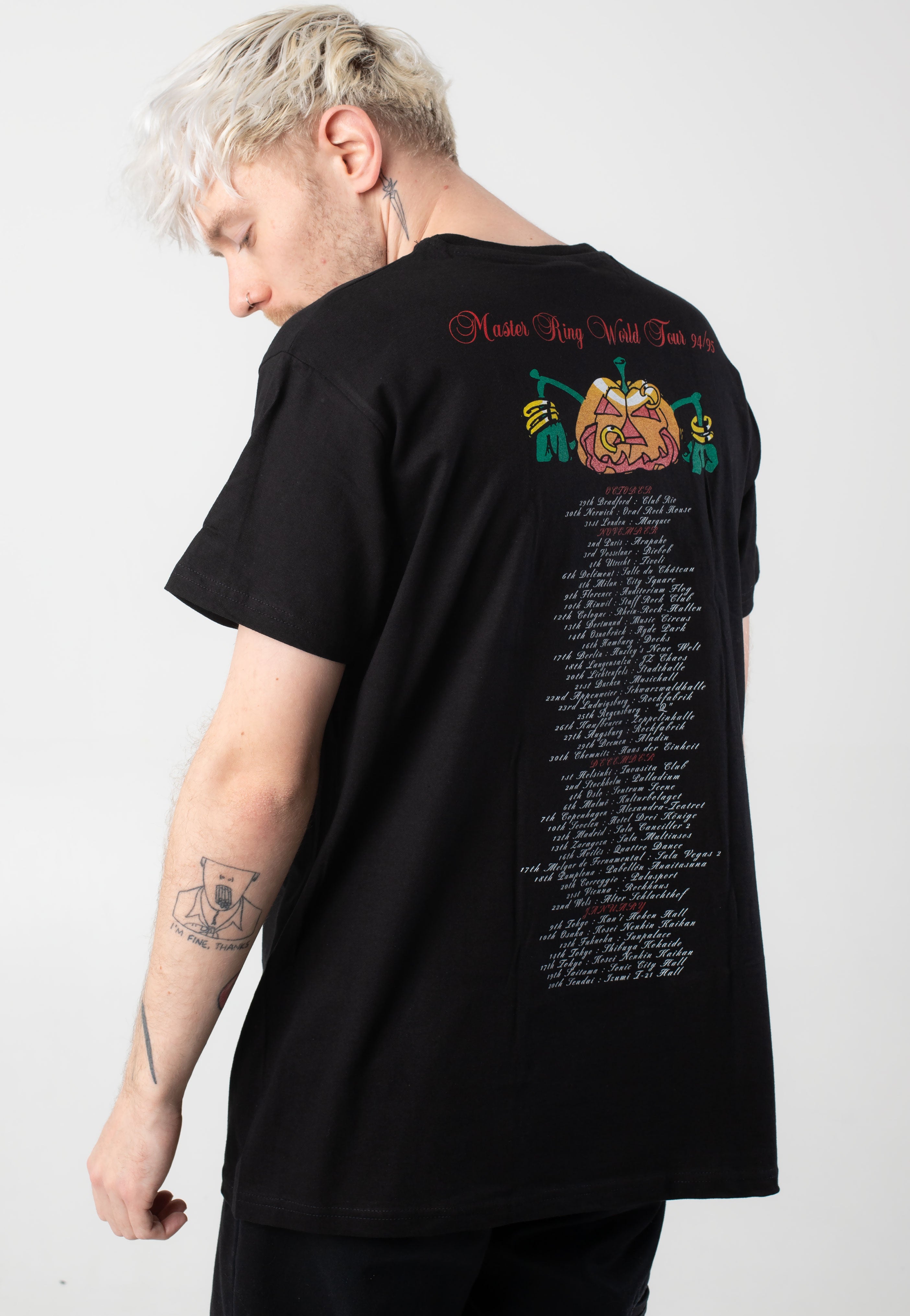 HELLOWEEN94～95ハロウィーン/マスターリングスワールドツアーTシャツ Helloween - Master Ring World Tour 94/95 - T-Shirt